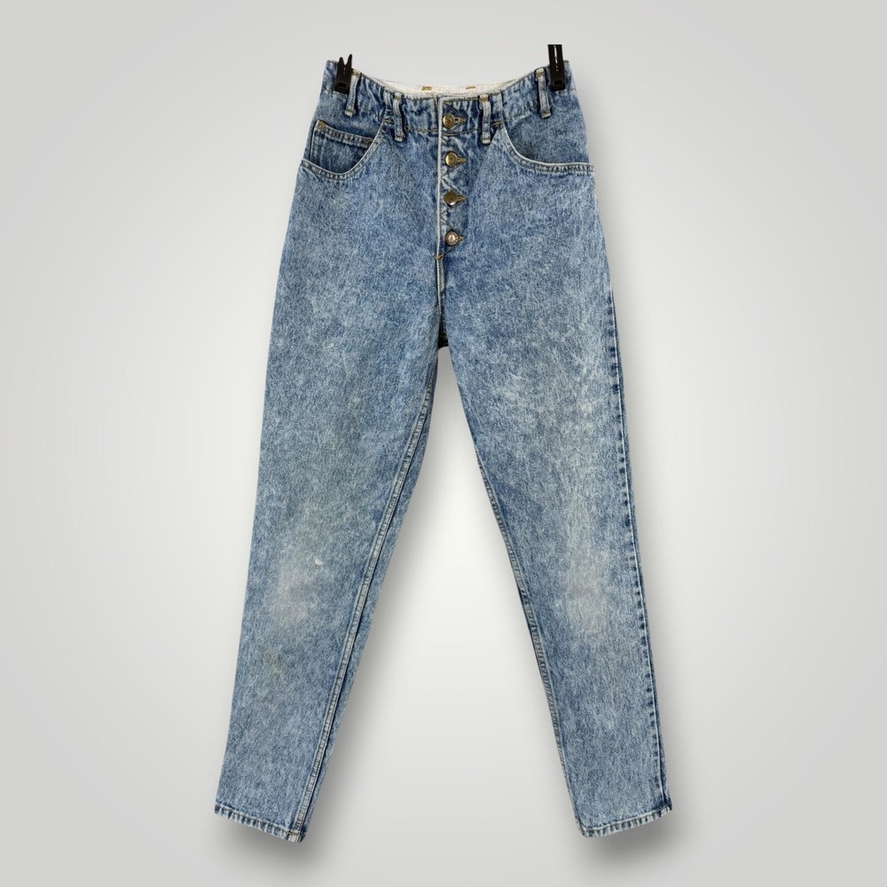 VTG Guess Jeans Mens‎ 30 USA Made Acid Wash Tapered 80s Denim 27x31